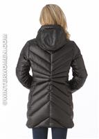 Women's Raven Down Jacket (Black) - Back View