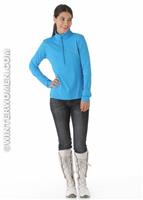 Women's Flicker Poly Stretch T-Neck (Coast) - Alt. View