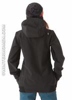 Women's Sass Soft Shell Jacket (Black) - Back View
