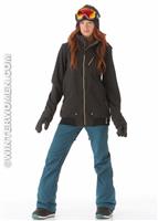 Women's Sass Soft Shell Jacket (Black) - Alt. View