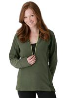 Women's New Just Right Half Zip Fleece (Surplus Green)