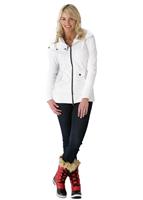 Women's Bibi Fleece Jacket (White) - Full Body View