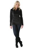 Women's Brandi Fleece Top (Black) - Full Body View