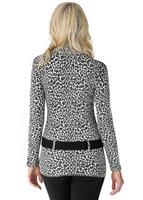 Women's Go Go Sweater (Anthracite Cheetah Print) - Back View