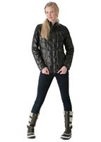 Women's Kassidy Down Sweater (Black) - Full Body View