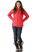 Women's Kassidy Down Sweater (Poppy) - Full Body View