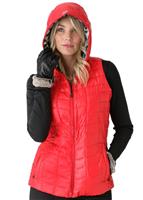 W11 Women's Kassi Down Vest (Poppy) - Hood View