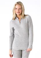 Women's Midweight Pattern Zip T (Silver Gray Heather Dot)