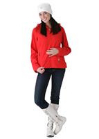 Women's Arc Hoody Soft Shell Jacket (Rouge) - Full Body View