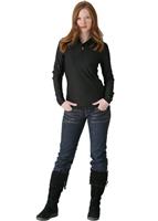 Women's Chichi DRY W.E.B. T-Neck (Black) - Full Body View