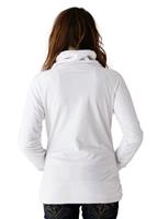 Women's Damsel Fleece Jacket (White) - Back View