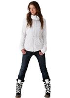Women's Damsel Fleece Jacket (White) - Alt. View