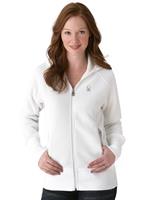 Women's Full Zip Mid-Weight Hoody (White)