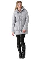 Womens Raven Down Jacket (Metallic Silver) - Full Body View