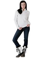 Women's Speed 100 1/4 Zip Fleece Top (White/White) - Full Body View
