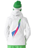W11 Women's Volt Jacket (White/Classic Green) - Back View