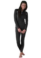 Women's Warm L/S Zip Neck (TNF Black) - Full Body View