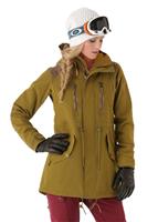 Women's L.A.M.B. Parka Jacket (Olive) - Burton Womens L.A.M.B Parka Jacket (Olive/Dalmatian)