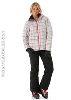 Women's Whirlibird Interchange 3-in-1 Jacket (White Plaid Print) - Columbia Womens Whirlibird Interchange Jacket (White Plaid Print) Full