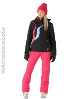 Women's Power Jacket (Black/Something Blue/Flirt) - Spyder Womens Power Jacket (Black/Something Blue/Flirt) Full