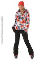 Women's Freedom Print Jacket (TNF White) - The North Face Womens Freedom Print Jacket (TNF White) Full