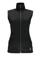 W15 Women's Melody Full Zip Mid Weight Core Sweater Vest - Black / Black - Spyder Melody Full Zip Mid Weight Core Sweater Vest - WinterWomen.com                                                                                 