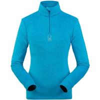 Women's Shimmer Bug Zip T-Neck - Lagoon