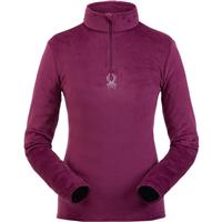 Women's Shimmer Bug Zip T-Neck - Raisin