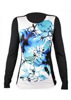 Women's Micro-Elite Chamois Sublimated Crewneck (Oasis/Black)