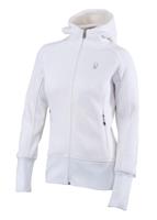 Women's Full Zip Mid-Weight Hoody (White) - Studio Shot