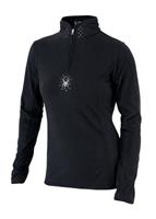 W11 Women's Shimmer Bug Fleece T-Neck (Black) - Studio Shot