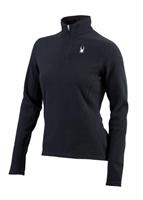 Women's Speed 100 1/4 Zip Fleece Top (Black/Black) - Studio Shot