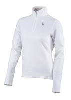 Women's Speed 100 1/4 Zip Fleece Top (White/White) - Studio Shot