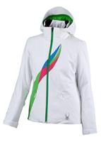W11 Women's Volt Jacket (White/Classic Green) - Studio Shot