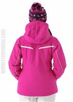Women's Powder Dash Jacket (Groovy Pink) - Columbia Womens Powder Dash Jacket (Groovy Pink) Back