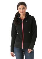 Women's Ardent Full Zip Hoody Sweater (Black/Bryte Pink) - Spyder Womens Ardent Full Zip Hoody Sweater (Black/Bryte Pink) 