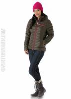 Women's Timeless Hoody GT Down Jacket (Osetra/Girlfriend) - Spyder Womens Timeless Hoody GT Down Jacket (Osetra/Girlfriend) Full