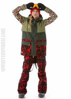 W15 LAMB Riff Parka (Army Green/Photo Cheetah/Weeds/Plaid Ikat) - Army Green/Photo Cheetah/Weeds/Plaid Ikat - Burton LAMB Riff Parka 