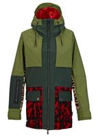 W15 LAMB Riff Parka (Army Green/Photo Cheetah/Weeds/Plaid Ikat) - Army Green/Photo Cheetah/Weeds/Plaid Ikat - Burton LAMB Riff Parka 