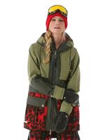 W15 LAMB Riff Parka (Army Green/Photo Cheetah/Weeds/Plaid Ikat) - Army Green/Photo Cheetah/Weeds/Plaid Ikat - Burton LAMB Riff Parka 