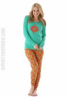 Women's MTF Casablanca Print Scoop Neck - Tropic Green / Cayenne - Hot Chillys Womens MTF Casablanca Print Scoop Neck                                                                                                    