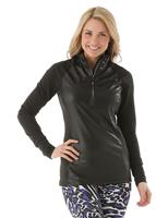 Women's Chami Moto Zip-T - Black - Snow Angel Womens Chami Moto Zip-T - WinterWomen.com                                                                                                  