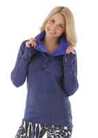 Women's Minx Snuggle Scarf Zip-T - Blue Violet - Snow Angel Womens Minx Snuggle Scarf Zip-T - WinterWomen.com