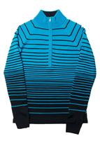 W15 Women's Alyx Half-Zip Sweater - Riviera/Black - Spyder Womens Alyx Half-Zip Sweater