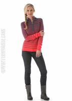 W15 Women's Alyx Half-Zip Sweater - Depth/Bryte Pink - Spyder Womens Alyx Half-Zip Sweater