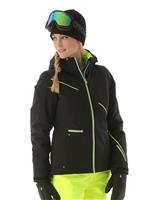 W15 Women's Prevail Jacket - Black/Green Flash/Bryte Yellow - Spyder Womens Prevail Jacket