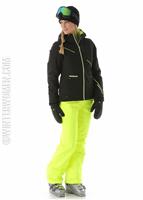 W15 Women's Prevail Jacket - Black/Green Flash/Bryte Yellow - Spyder Womens Prevail Jacket