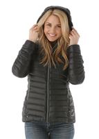 W15 Women's Timeless Hoody Down Jacket - Spyder Womens Timeless Hoody Down Jacket (Black/Silver)                                                                                               