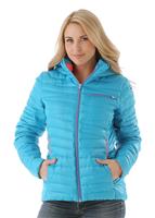 W15 Women's Timeless Hoody Down Jacket - Spyder Womens Timeless Hoody Down Jacket (Riviera/Bryte Pink)                                                                                         