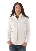 W15 Women's Timeless Hoody Down Jacket - Spyder Womens Timeless Hoody Down Jacket (White/Green Flash)                                                                                          